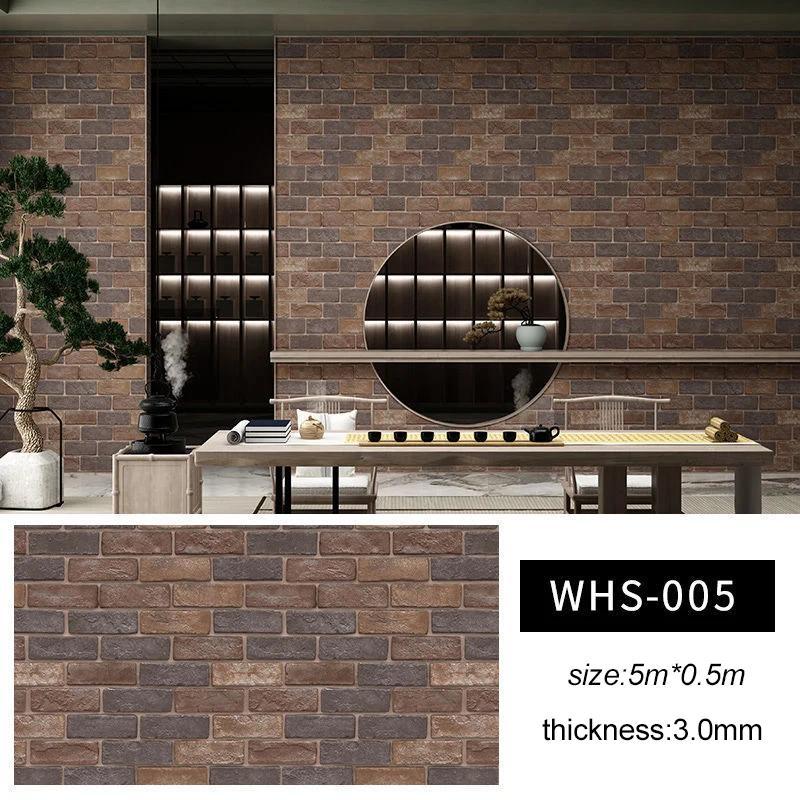 Wall Stickers Brick 3D Wallpaper Self-adhesive Restaurant Wall Skirt Wallpaper Waterproof Moisture-proof Background Papier Peint