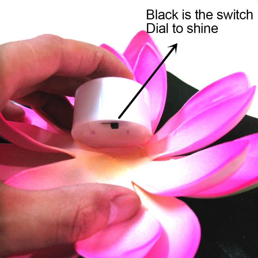 LED Light Simulation Lotus Garden Decoration Floating Lotus Flower Floral Lamp Floating Lotus Light Water Lily Fake Plant