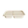 Eco-Friendly 3-Compartment Biodegradable Meal Boxes with Lids