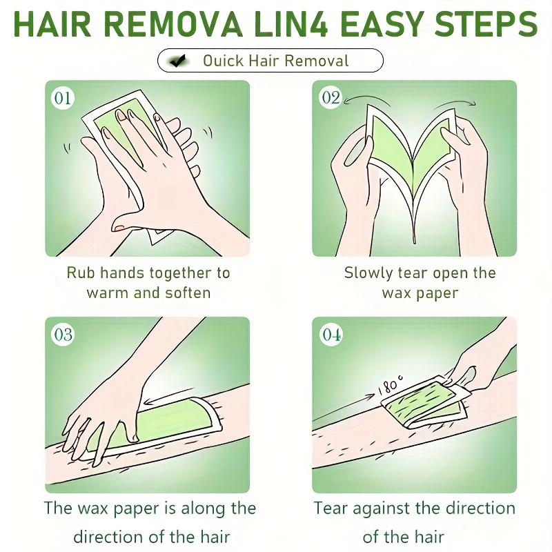 Bienenwachs Enthaarungswachs Papier für Männer, Einweg Wachsstreifen für Ganzen Körper, Achseln, Beine Intimbereich