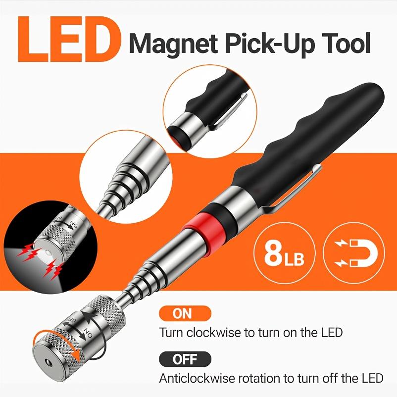 Flexible Magnetic Pickup Tool Magnetic Telescoping Pickup Tools 360° Swivel Telescoping Magnetic Pickup Tool Gift for Men