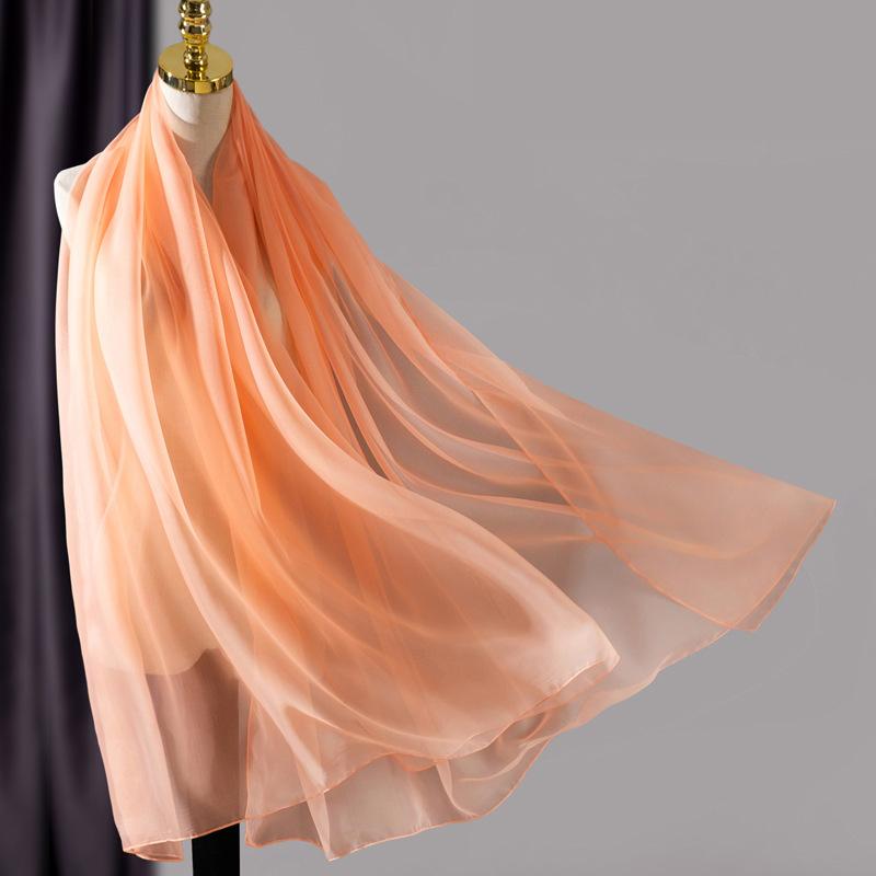 Fashion Solid Soft silk Scarf Spring and Autumn long Shawl Female Summer Sunscreen high quality Scarves Headband Hijab Bandana