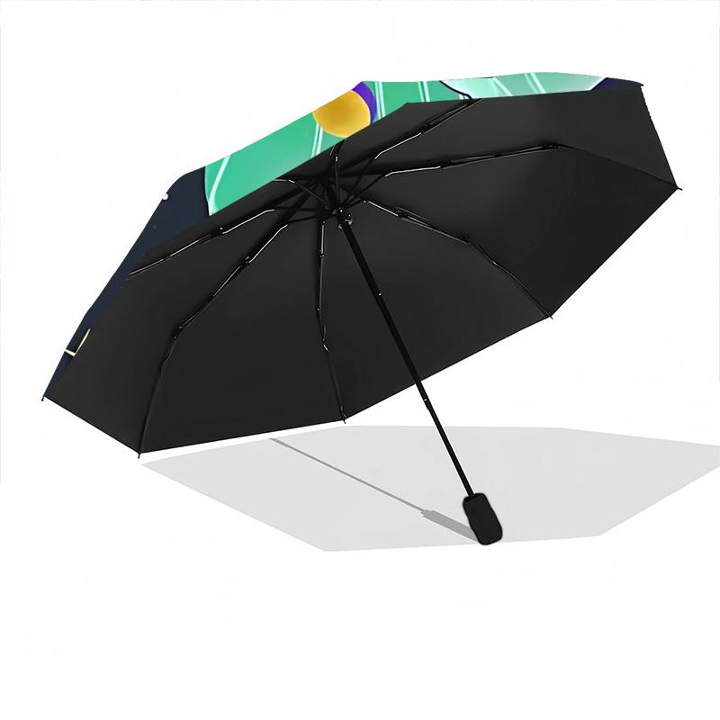 1pc Celestial Moth Print Automatic Open/close Folding Umbrella, Compact Portable Travel Umbrella, Perfect Birthday/Christmas, Cute Umbrella,