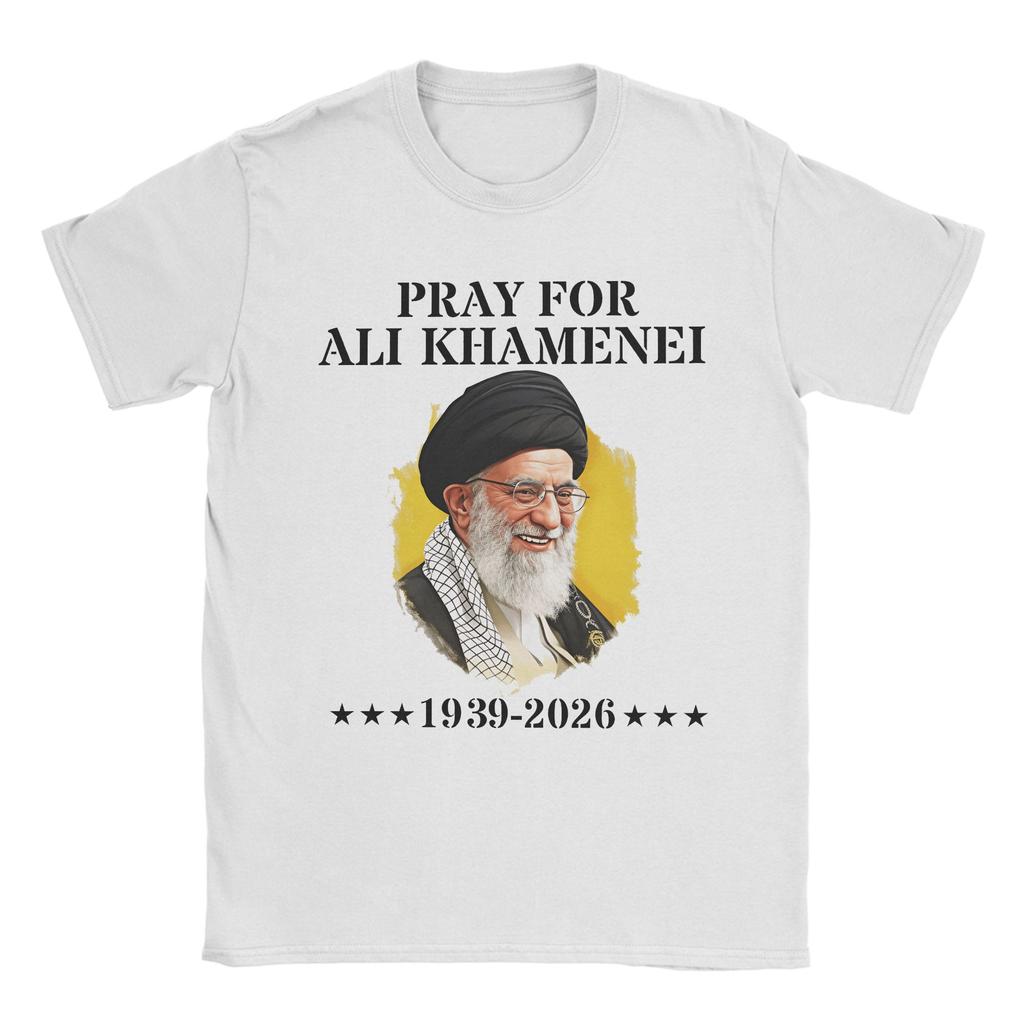 Rest in Peace Ali Khamenei Men's T Shirts Amazing Tees Short Sleeve Round Collar T-Shirts Pure Cotton Plus Size Clothing