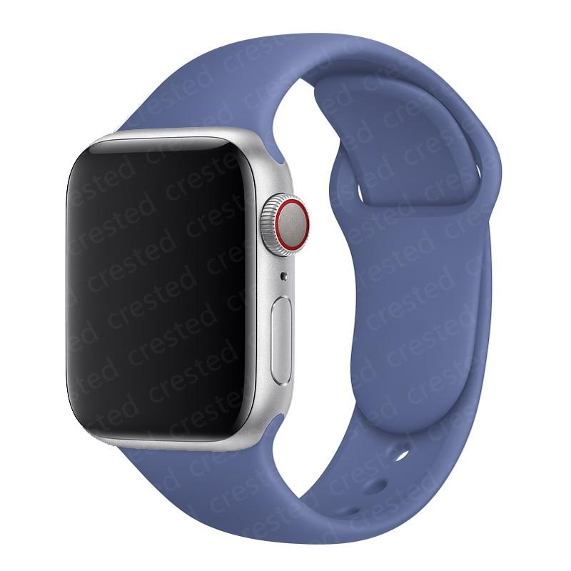 Silicone Strap For Watch Band 44mm 40mm 38mm 42mm Rubber Belt Wristband Bracelet iWatch1 2 3 4 5 Se 6 Band