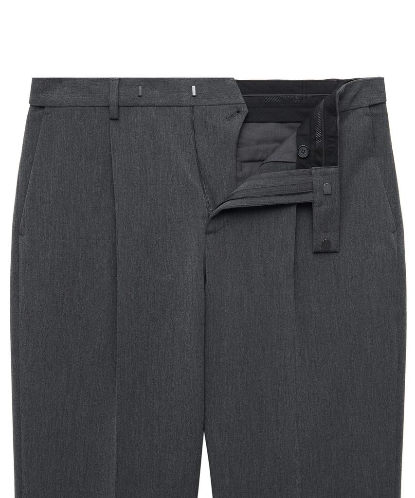 MUSINSA STANDARD Loose Tapered Hidden Banding Crop Slacks [Medium Gray]