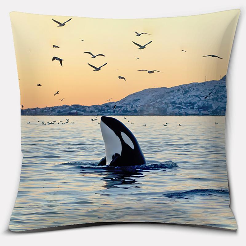 45cm*45cm Sea Life Animal Series Pillow Gift Home Office Decoration  Bedroom Sofa Car Cushion Cover
