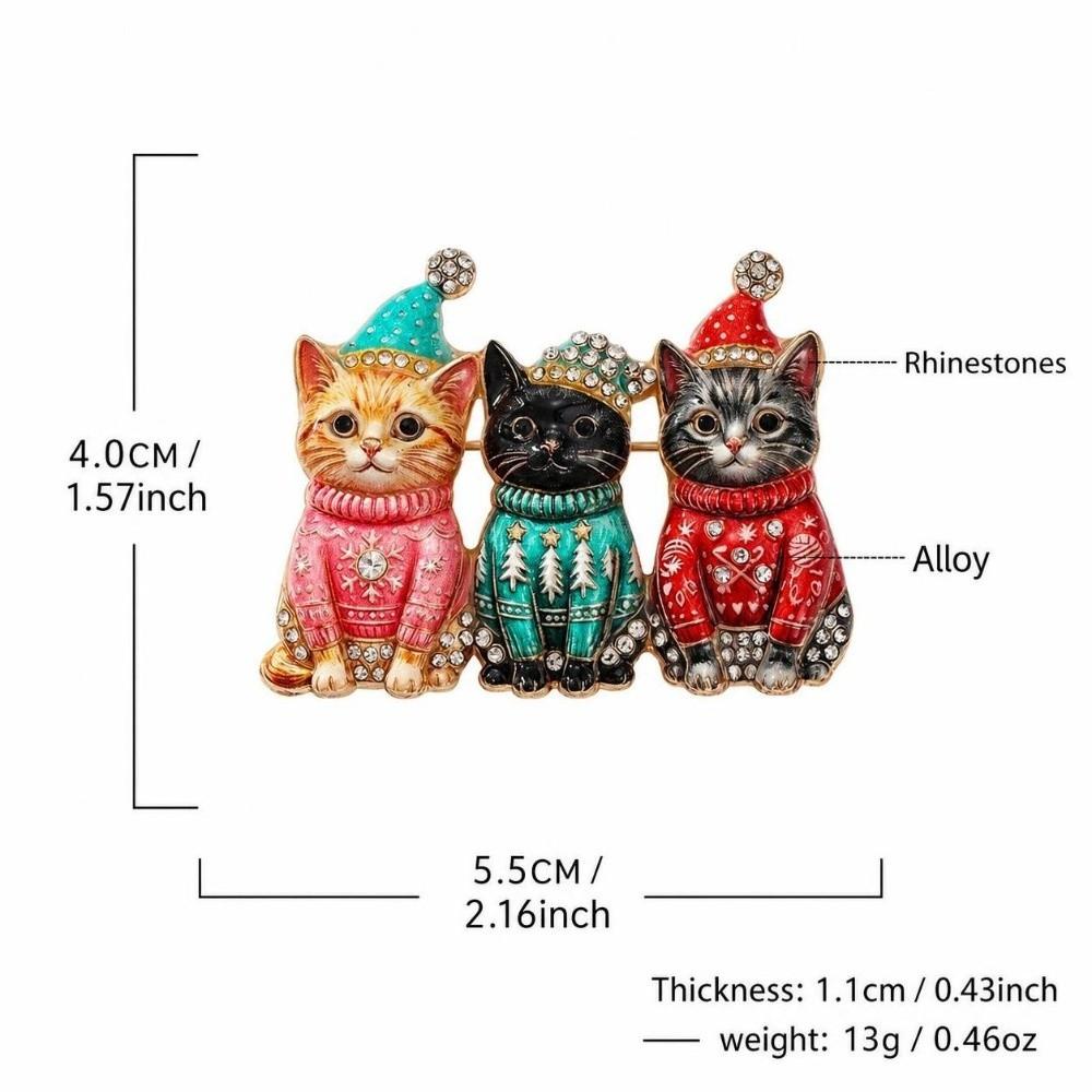 Alloy Lapel Pin Cat Shape Decor Pin Cute Clothing Pin Women Outfit