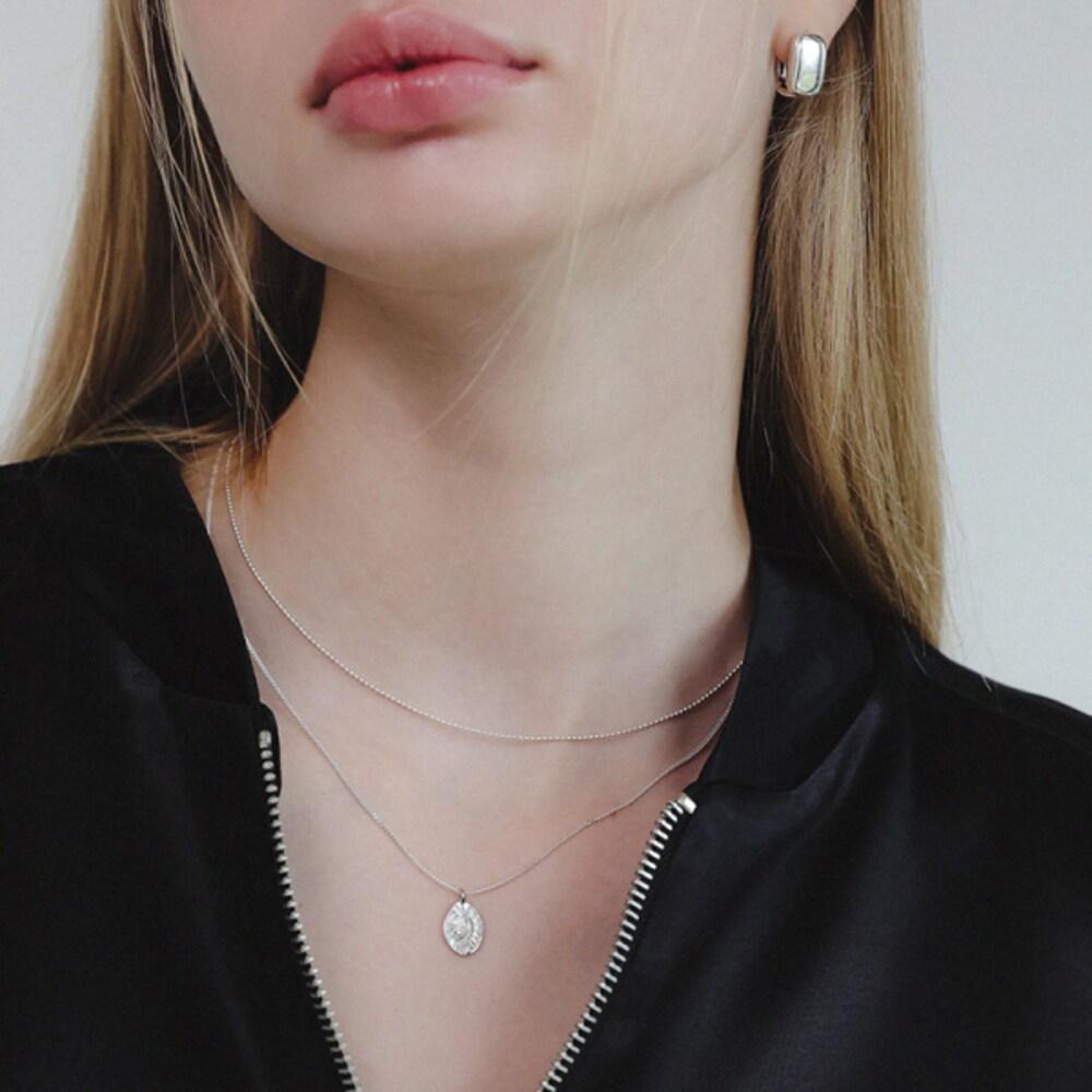 J.Lauren 1mm Mini Silver Ball Silver Layered Necklace N01156