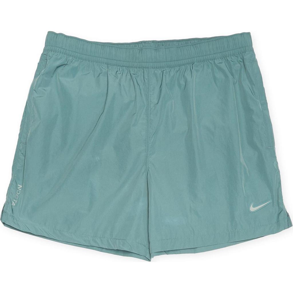 Nike Logo Print Solid Color Elastic Waist Three-Quarter Casual Shorts Men Shorts Green FN8194-382