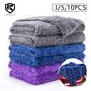 3/5/10pcs Car Wash Microfiber Towel Cleaning Drying Car Polishing Cloth Soft Edgeless Car Detailing Waxing Towel 40X40CM