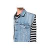 Levis SS23 Einfarbige einreihige Jeansweste Herren Westen Blau A5789-0000
