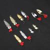Hard Spinner Fishing Lures Set Bright Colors Fishing Lure Kit Durable Spoon Lures Kit  For Trout