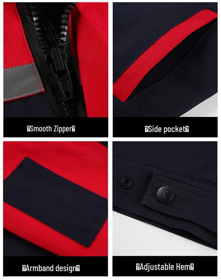 Herren- und Damen-Arbeitskleidungsset - Langärmlig, Verschleißfest, Verdickt für Frühling/Herbst. Perfekt für Schweißen & Autoreparatur.