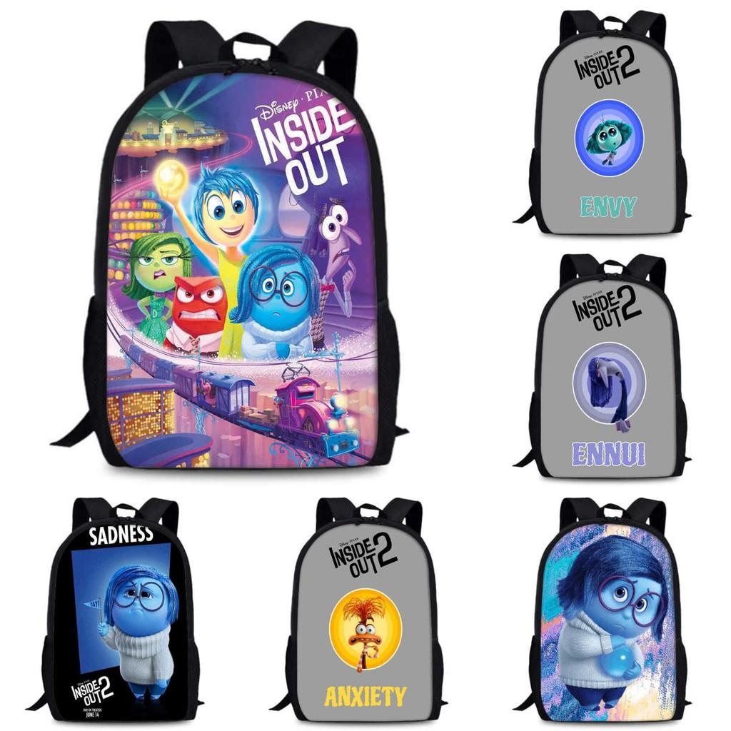 Spacious 15-inch Inside Out 2 Backpack Durable Oxford Cloth School Book Bag