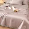 Luxury Solid Ice Silky Quilt for Summer Super Soft Smooth Cool Blanket for Naked Sleep Multifunctional Comfort Comforter Bedding