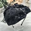 Sequins Half Hat Lace Bowknot Hairband for Female French Hairhoop Evening Dress Haircover Vintage Party Hair Accessories