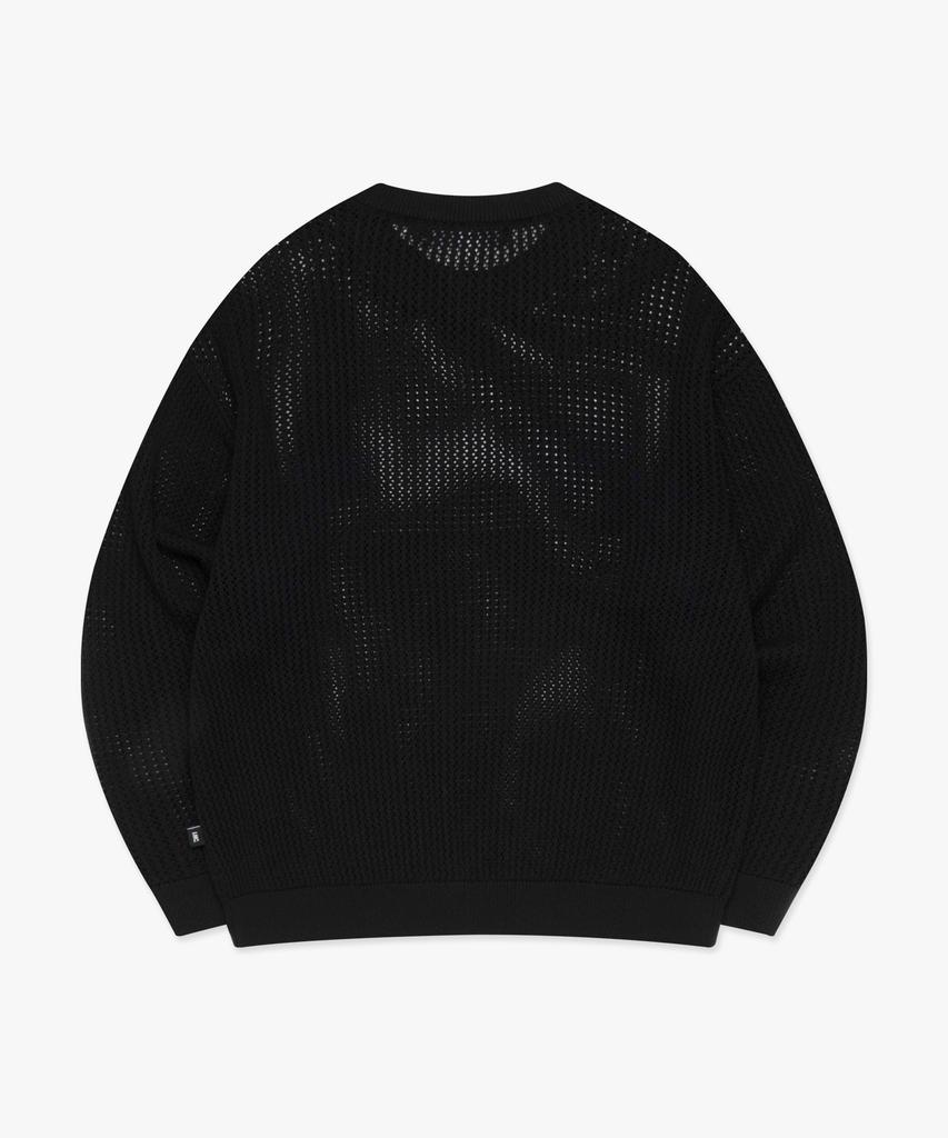 LMC Resort Mesh Knit Sweater Black