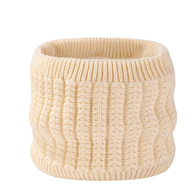 Men's scarf winter new velvet thermal pullover neck cover women's thickened knitted solid color scarf