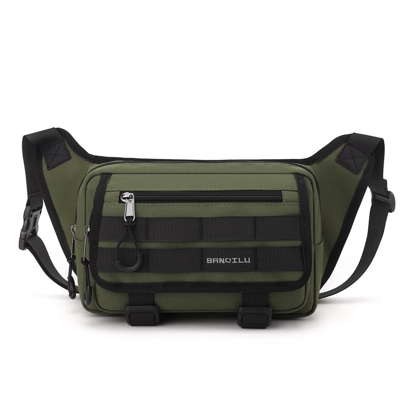 Men's Waist Bag Multifunctional Outdoor Shoulder Bag Cycling Crossbody Bag Water-Repellent Chest Bag