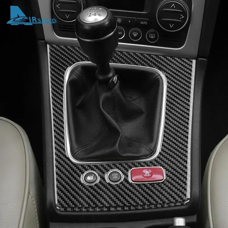 For Alfa Romeo 159 2005-     Real Soft Carbon Fiber Sticker LHD Manual/Automatic Car Gear Shift Frame Panel