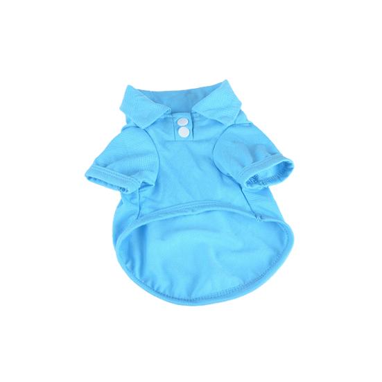 Pet Shirt Lapel Design Sweat-absorbent Solid Color Dog Two-legged T-shirt for Summer