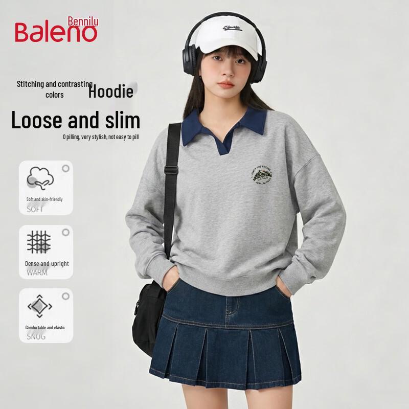 

Baleno Women s Polo Collar Sweatshirt Jacket M