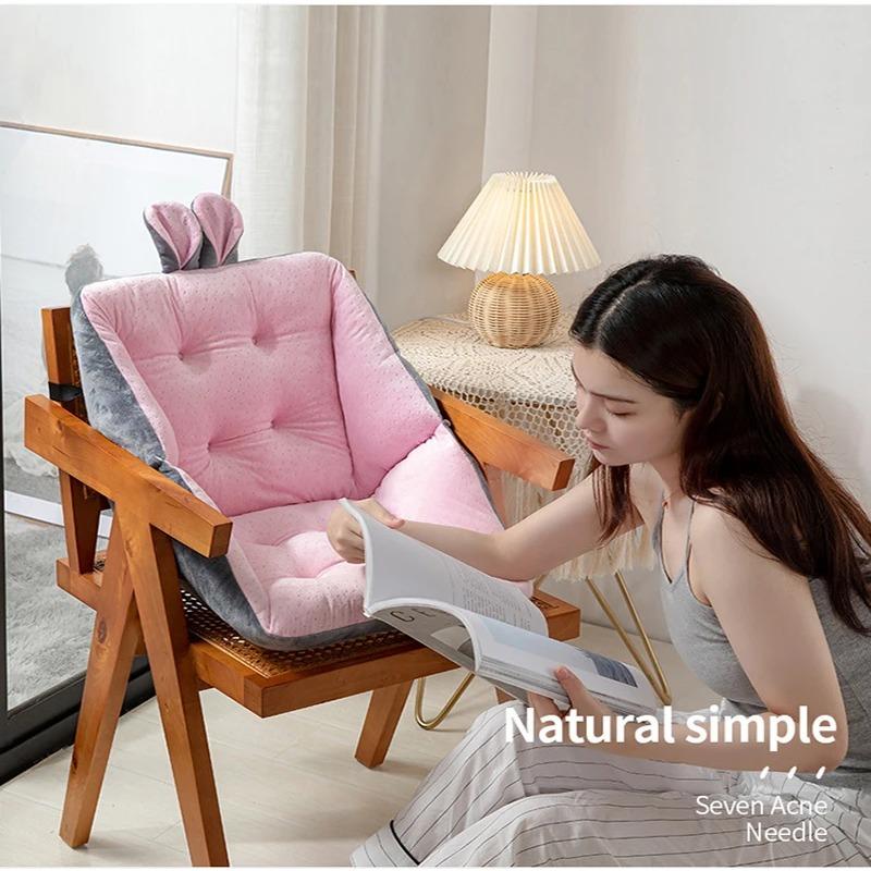 Thickened Seat Cushion with Backs and Cushion Semi-Enclosed Seat Cushion Office Sedentary Cushion Integrated Seat Cushion