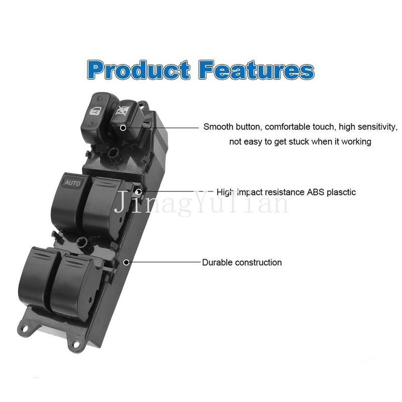 Electric Power Window Switch 84820-60130 for Toyota Land Cruiser 1998-2008 Front Left Glass Lifter Control Button Replace Parts