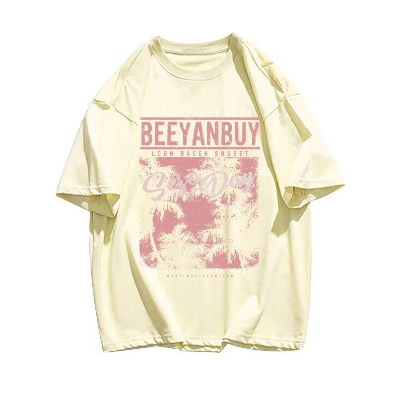 

Женская летняя футболка большого размера в стиле ретро с рукавом пять четвертей из плотной ткани Large абрикосовый