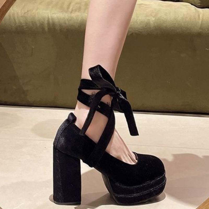Fashion Women Shoes Mary Janes Fashion Thick Heel High Heels Luxury Wedding Shoes for Women Designer Platform Pumps Lolita Dress Pumps