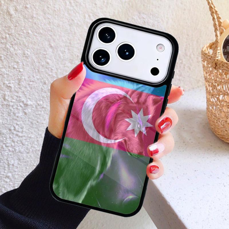 

Чехол для телефона с флагом Азербайджана для iPhone 17 Air 16 15 14 13 12 11 Pro Max Plus iPhone17 Pro