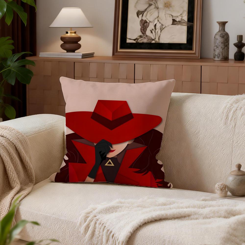 Detektiv Carmen Sandiego Kissenbezug Kissenbezug Set 4 Stück 50X50 45X45 40X40 Kissenbezug Dekorative Sofa Heimdekor