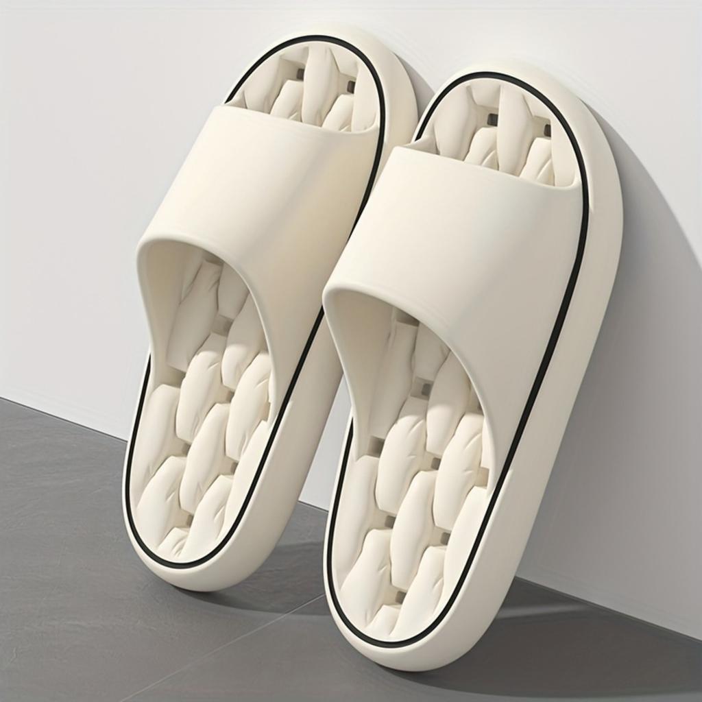 Home Slippers Summer Indoor Anti-Slip Bath Shower Couple's Thickened Hollow-Out Quick-Dry Outdoor Flip-Flops for Women