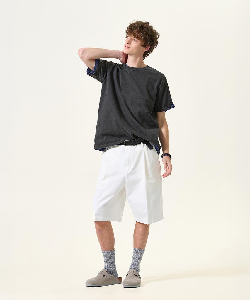 Guson Pigment-Dyed Short Sleeve T-Shirt - Black
