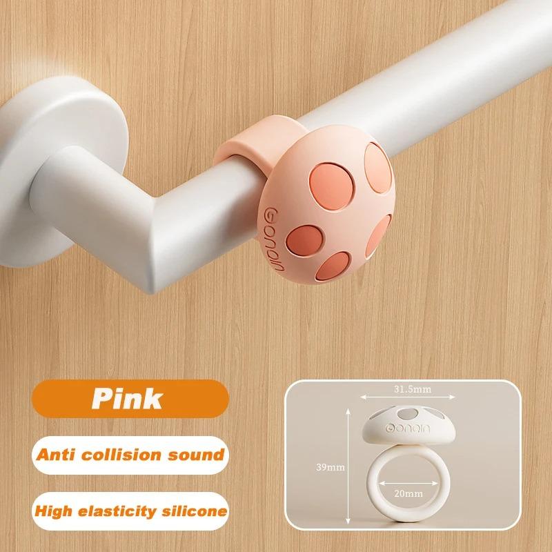 Door Knob Stopper Silicone Mute Door Handle Buffer Pad Non-Punch O-shaped Anti-Collision Protected Pad Wall Protector Plug