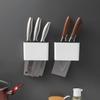 Wall-mounted Knife Rack, Multi-functional Kitchen Storage Shelf, Concealed Knife Storage Rack for Scissors and Knives, Knife Storage for The Kitchen
