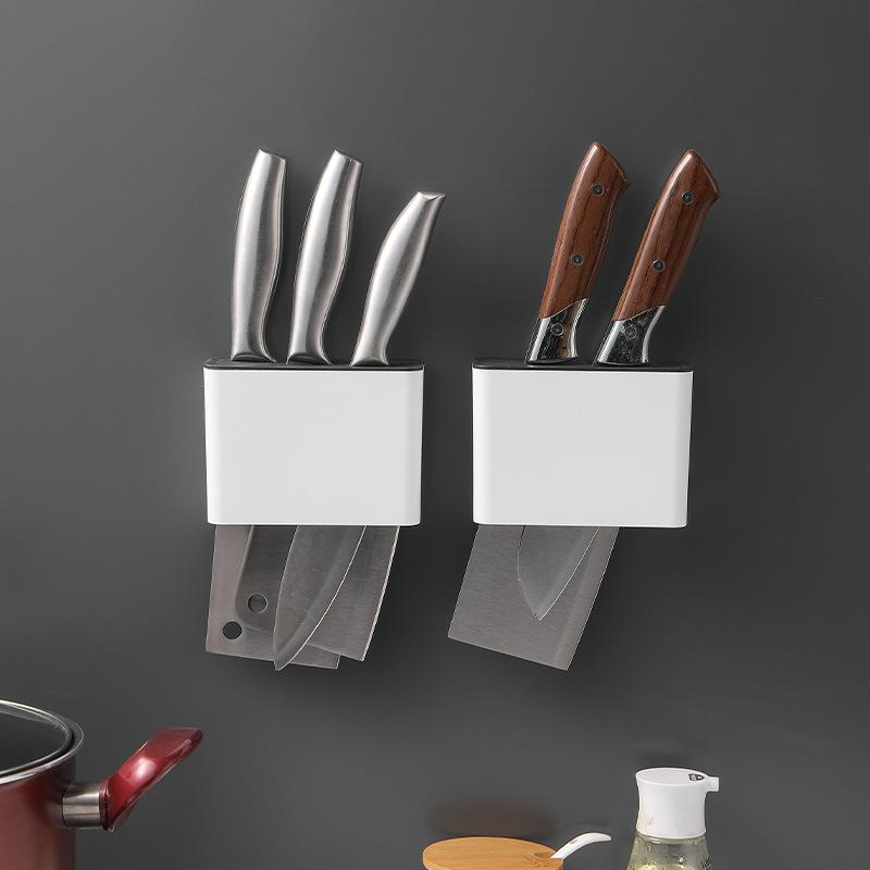 Wall-mounted Knife Rack, Multi-functional Kitchen Storage Shelf, Concealed Knife Storage Rack for Scissors and Knives, Knife Storage for The Kitchen