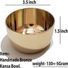 Solid Bronze/Kansa Plain Bowl (Gold, 150ml) 4 Piece