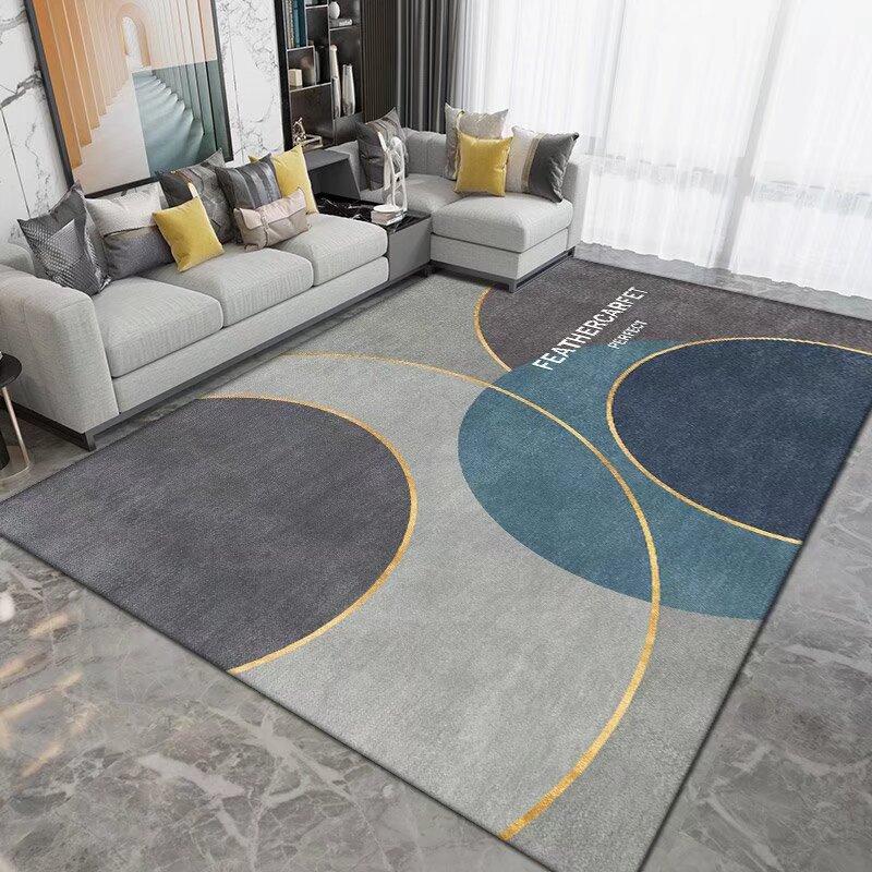 Nordic Geometry Living Room Carpet Modern Multi Color Sofa Coffee Table Rug Home Decor Bedroom Bedside Soft Floor Mats Non-Slip
