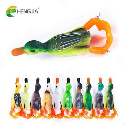 1 PCS Propeller Flipper Duck Fishing Lure Ducking Fishing Frog Lure 8.5cm 11.3gArtificial Bait Duckling 3D Eyes Day Baits Bass