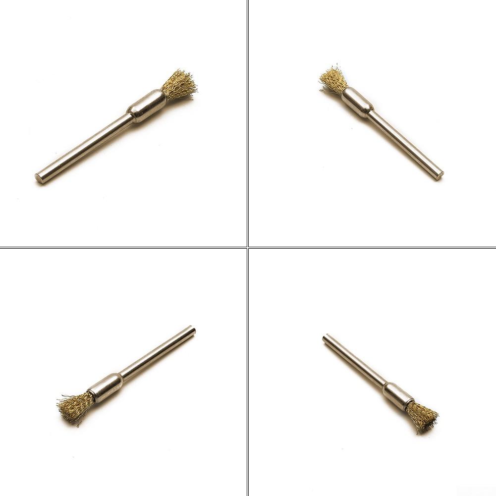 New 15Pcs Mini Wire Brush Brushes Brass Cup Wheel Rust Polishing Brush