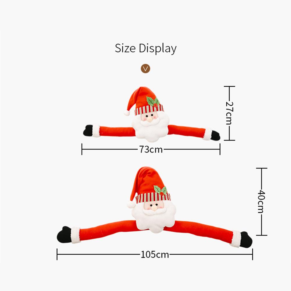 Christmas Tree Topper Cartoon Long Arm Santa Claus Snowman Reusable Holiday Decoration Xmas Tree Decoration Party Supplies