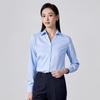 Trolman Women's Wrinkle-Free V-Neck Long-Sleeve Professional Blouse