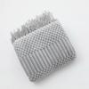 Luxury Solid Color Fringe Bean Blankets Tassels Knitted Throw Blanket Chunky Cozy Farmhouse Gift All Season Comfort For Home