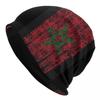 Moroccan Flag Bonnet Hats Autumn Winter Outdoor Skullies Beanies Hats Morocco for Unisex Women Summer Thermal Elastic Caps
