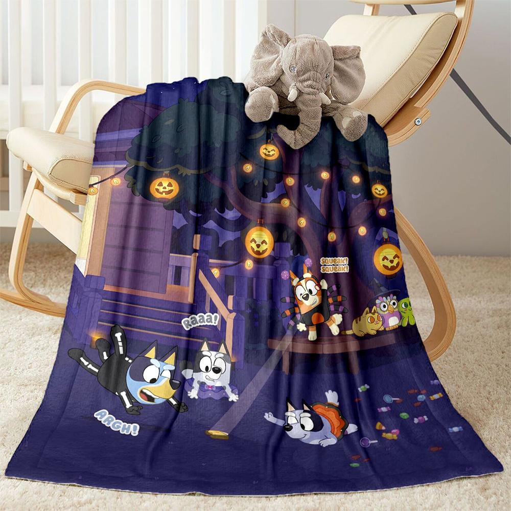 Halloween Night Adventure Blanket Soft & Cozy Great for Chair Bedding Picnics Four Seasons Multipurpose Playful Design