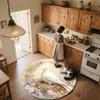 Flower Bird,Round Area Rug,Carpet Rug for Living Room Bedroom Sofa Playroom Decor,Non-slip Floor Mat