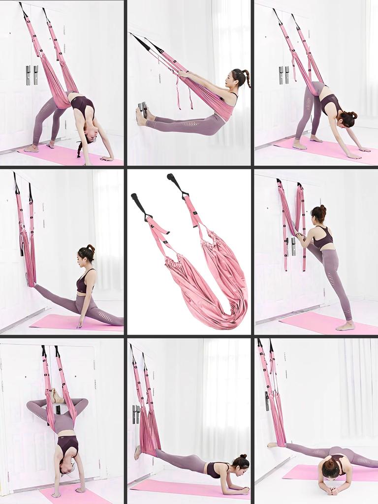 Aerial Yoga Strap Pull Rope Woman Hammock Stretch Leg Splits Trainer Female Gym Belt Aerial Hammock Swing Stretching Inversion