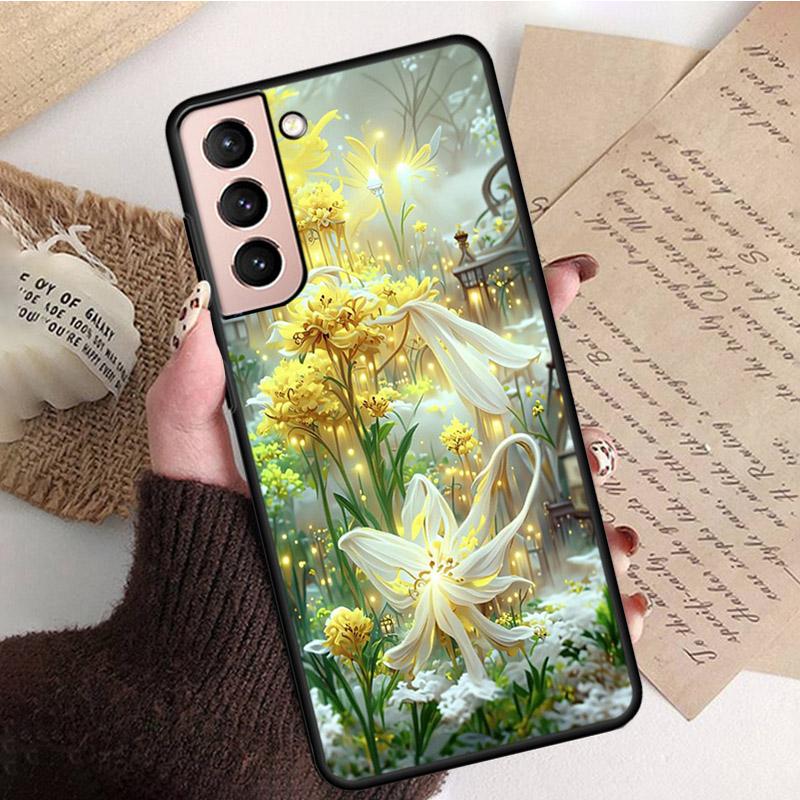 Nature Flower Peony Rose Heaven Case for Samsung Galaxy S22 S20 Note20 Ultra S20 S22 S21 S10 S9 Plus S10E S20FE Note10Plus Note9